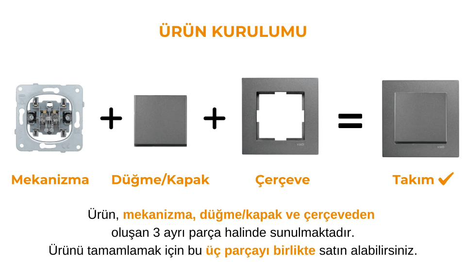 VİKO 92600002 Komütatör Mekanizma Novella (Çerçeve ve Kapak Hariç)