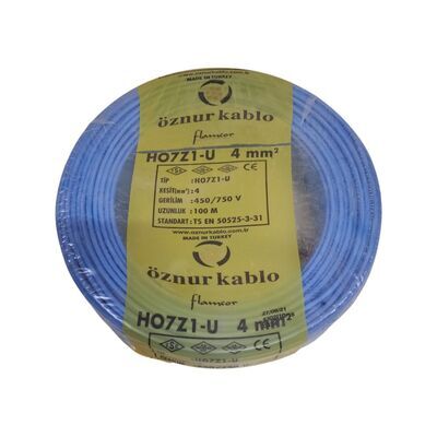 4 mm NYA Halogen Free H07Z1-U Kablo - Mavi