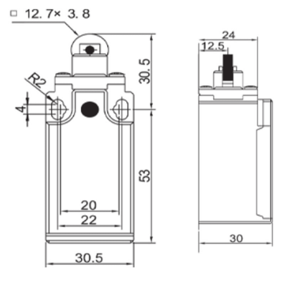 GWEST 6802 GLS-103 GLS Limit Switch (Dikey Metal Makaralı)