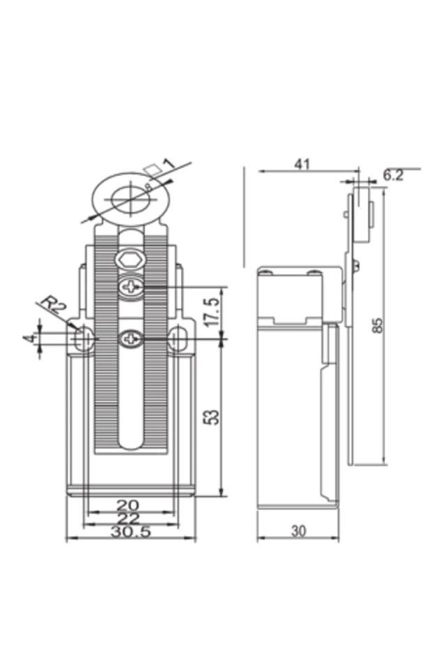 GWEST 6807 GLS-131 GLS Limit Switch (Ayarlanabilir Metal Makaralı)